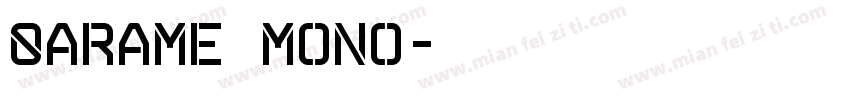 0Arame Mono字体转换